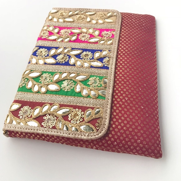 Bollywood Envelope Clutch Handmade - Picture 4 of 8